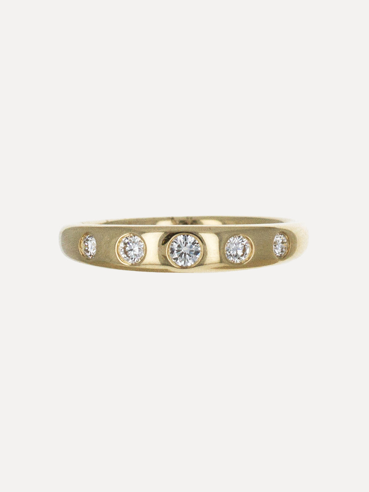 14K Flush-Set Diamond Band