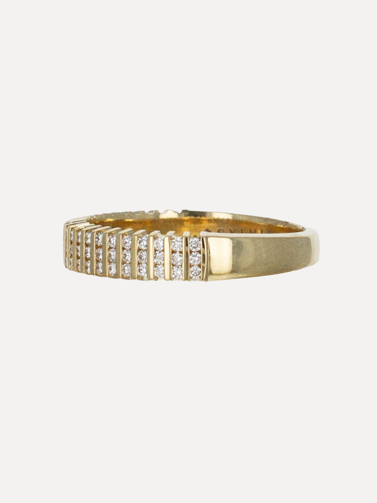 14K Pavé Diamond Bar Band