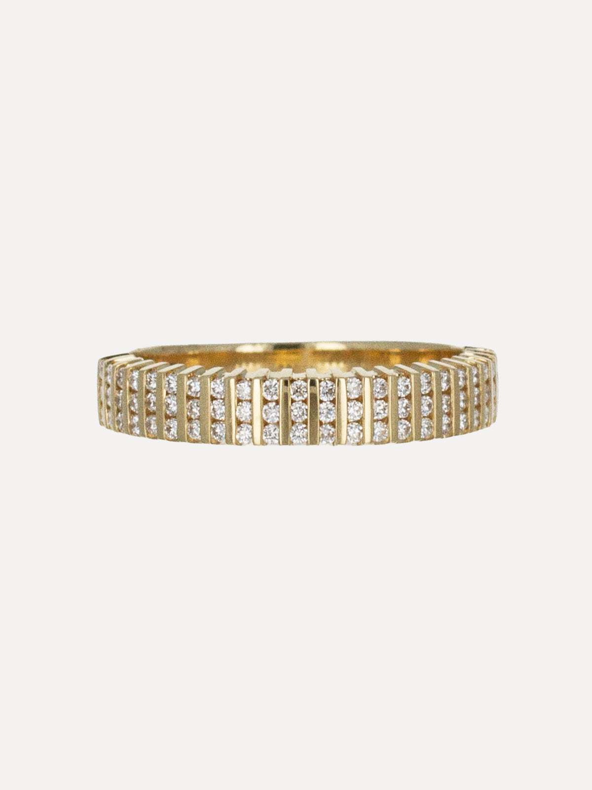 14K Pavé Diamond Bar Band