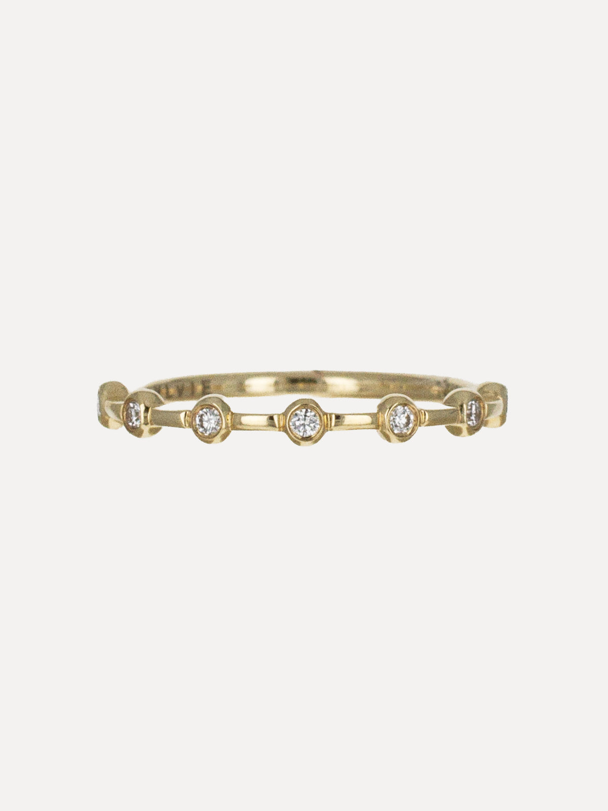 14k Spaced Diamond Band