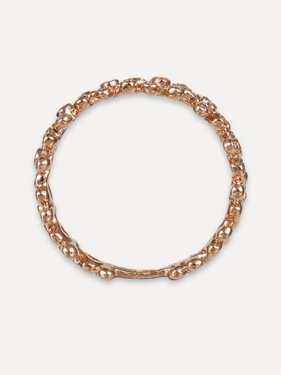 14K Diamond Daisy Chain Ring