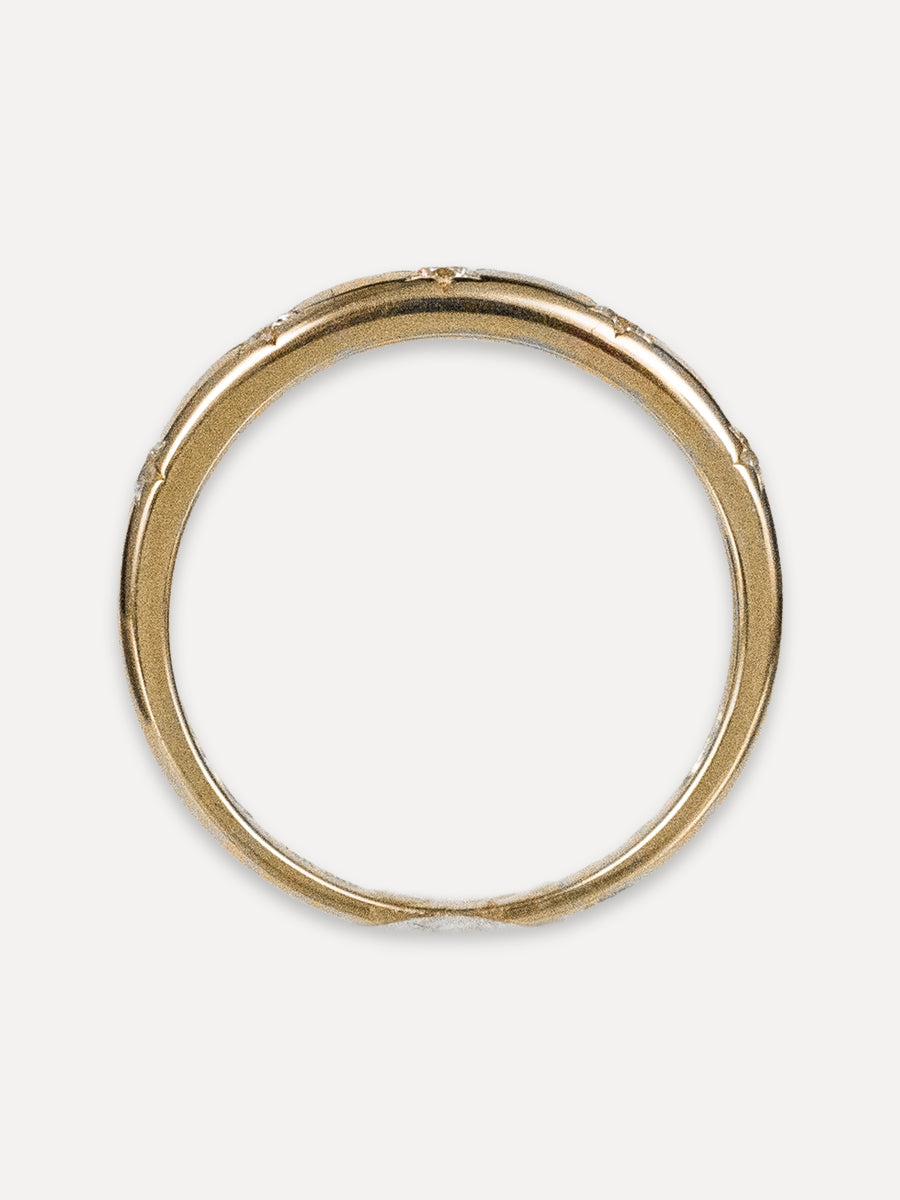 14K Diamond Star Band