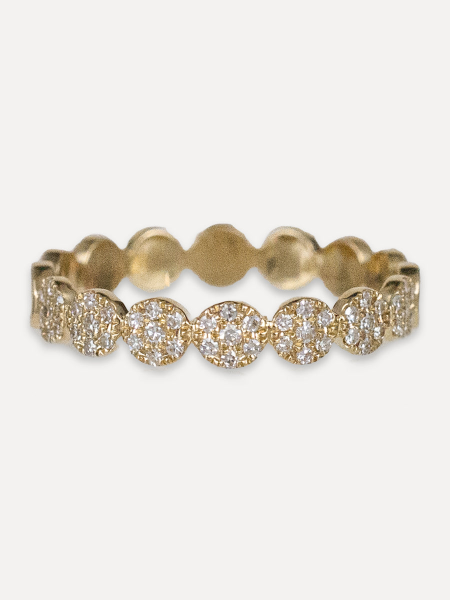 14K Pavé Diamond Circle Band