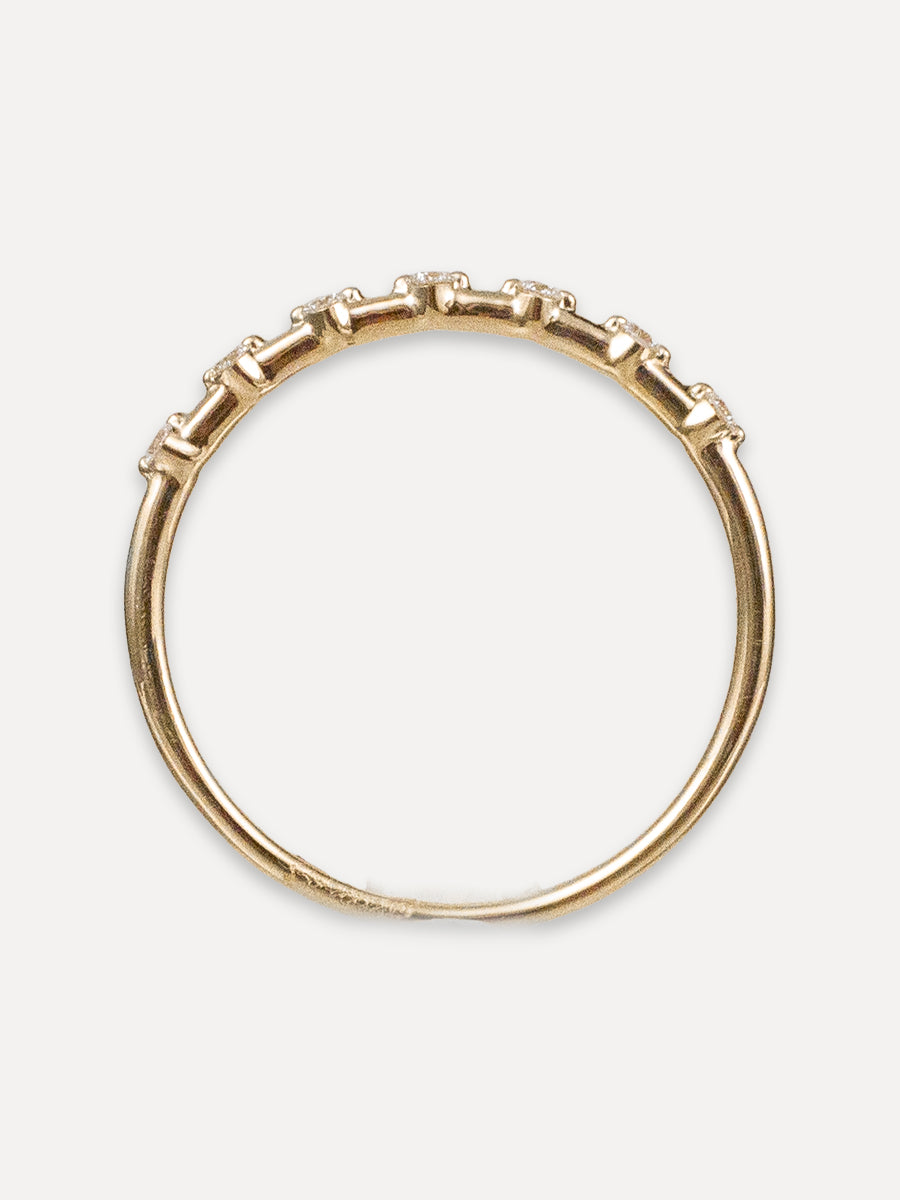 14K Diamond Seven Sisters Ring