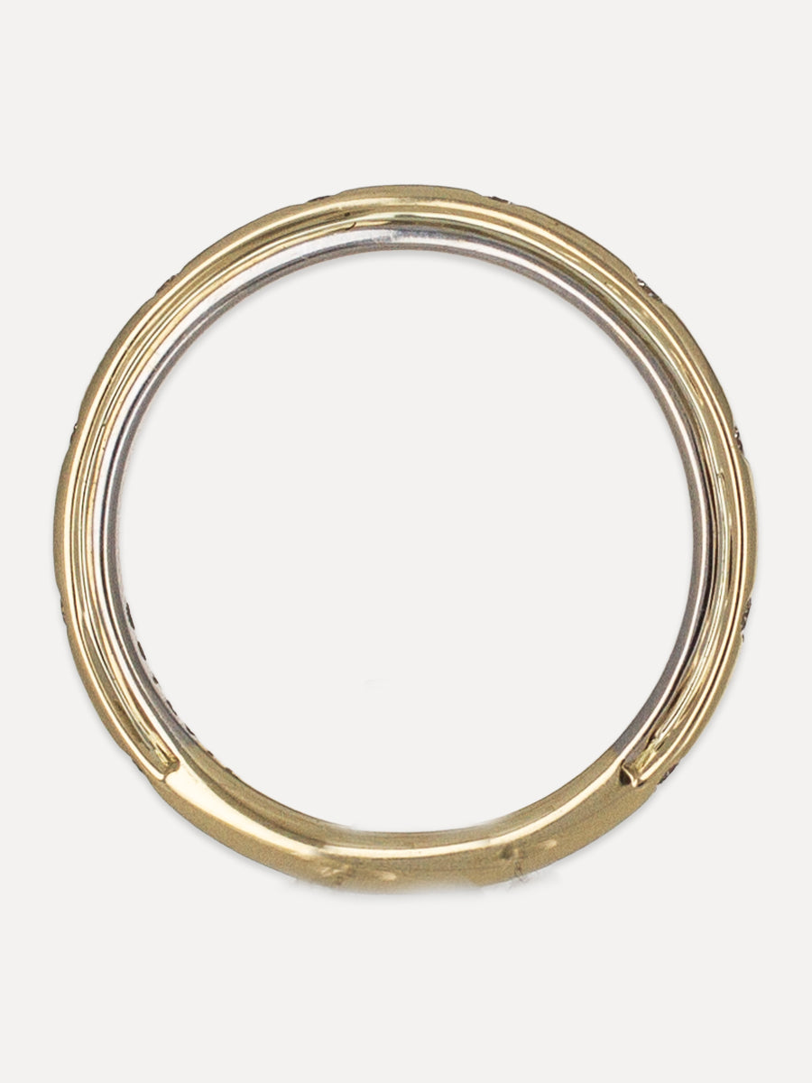 14K Flush-Set Round Diamond Band