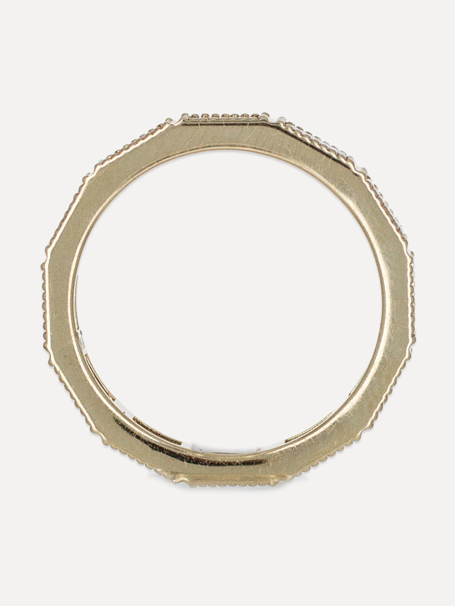 10K Diamond Eternity Milgrain Band