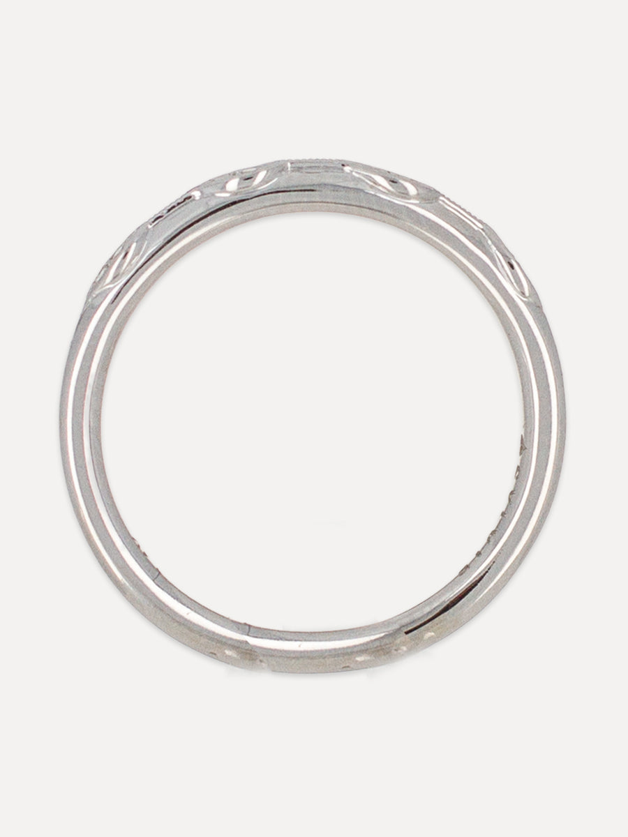 14K Four Station Marquise Milgrain Band