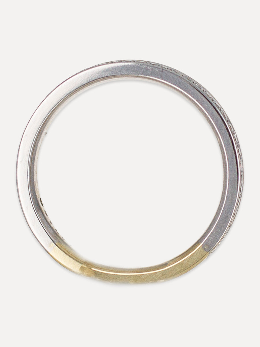 14K Modern Stacked Duo Diamond Band