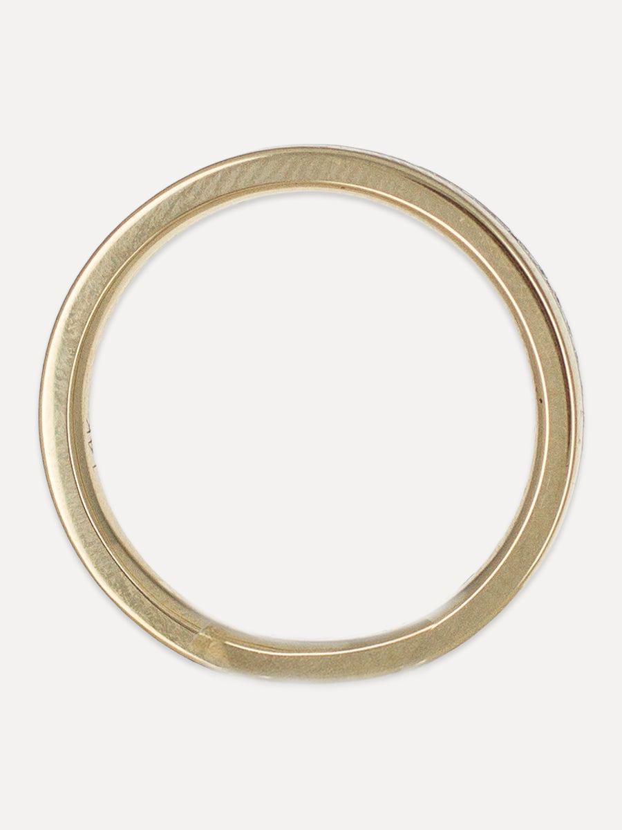 14K Modern Stacked Duo Diamond Band
