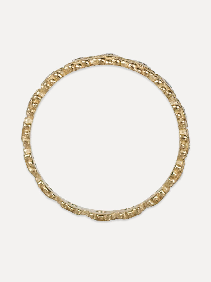 14K Diamond Sunflower Band