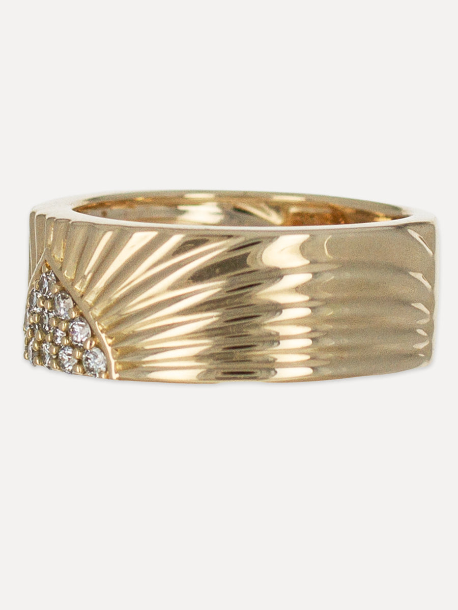 14K Solaz Sunrise Diamond Cigar Band