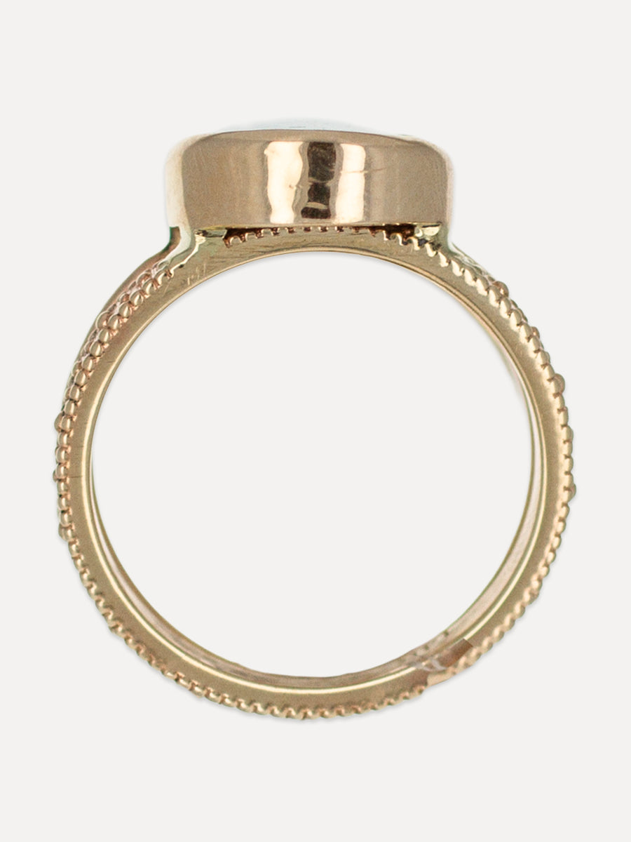 14K Echo Triple Band Australian Opal Ring