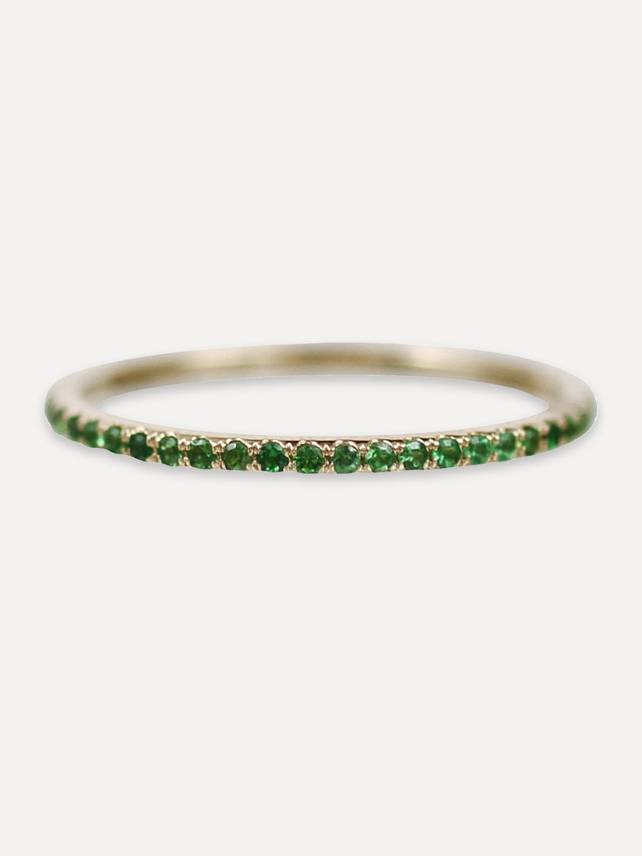 14K Eternity Band - Tsavorite