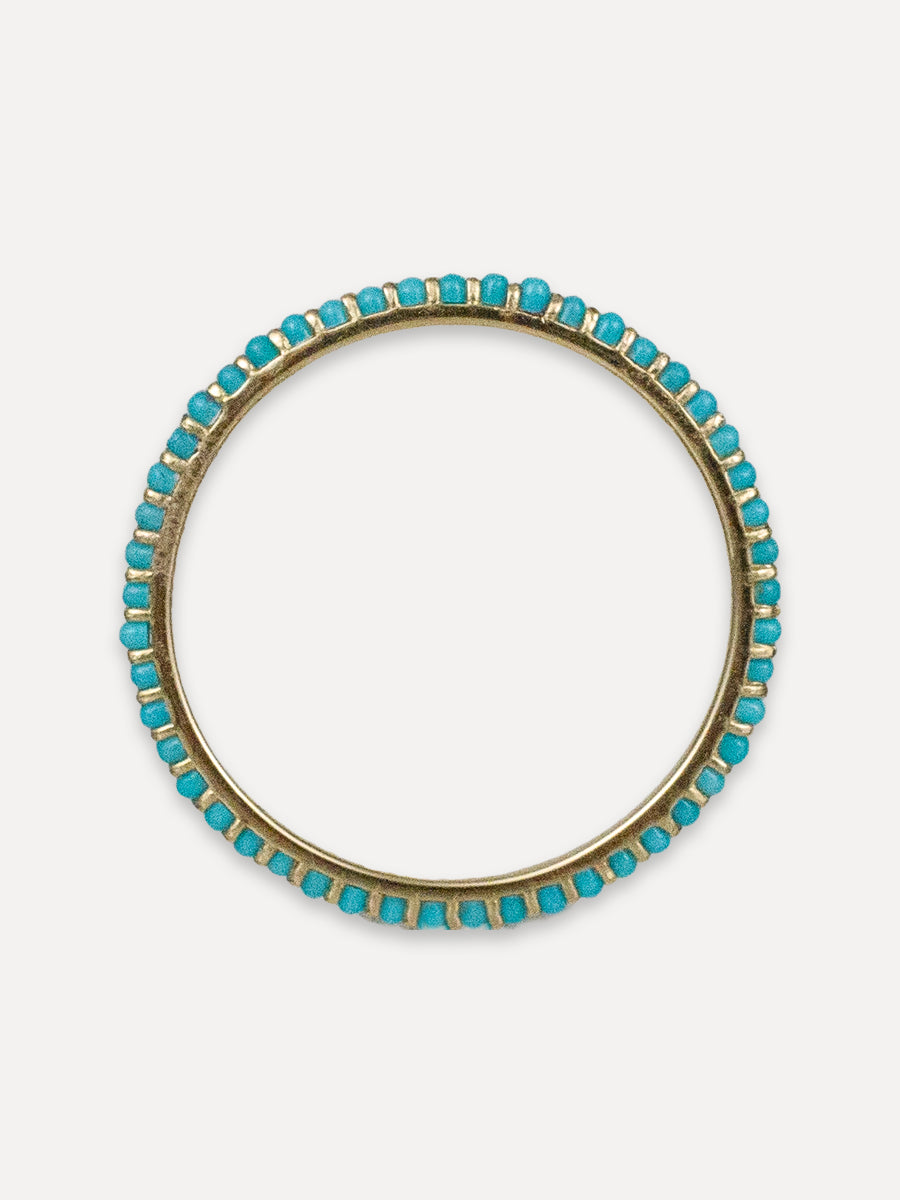14K Eternity Stacking Band - Turquoise