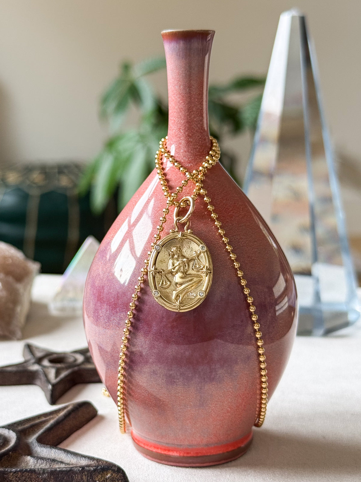 Libra Zodiac Cameo Charm