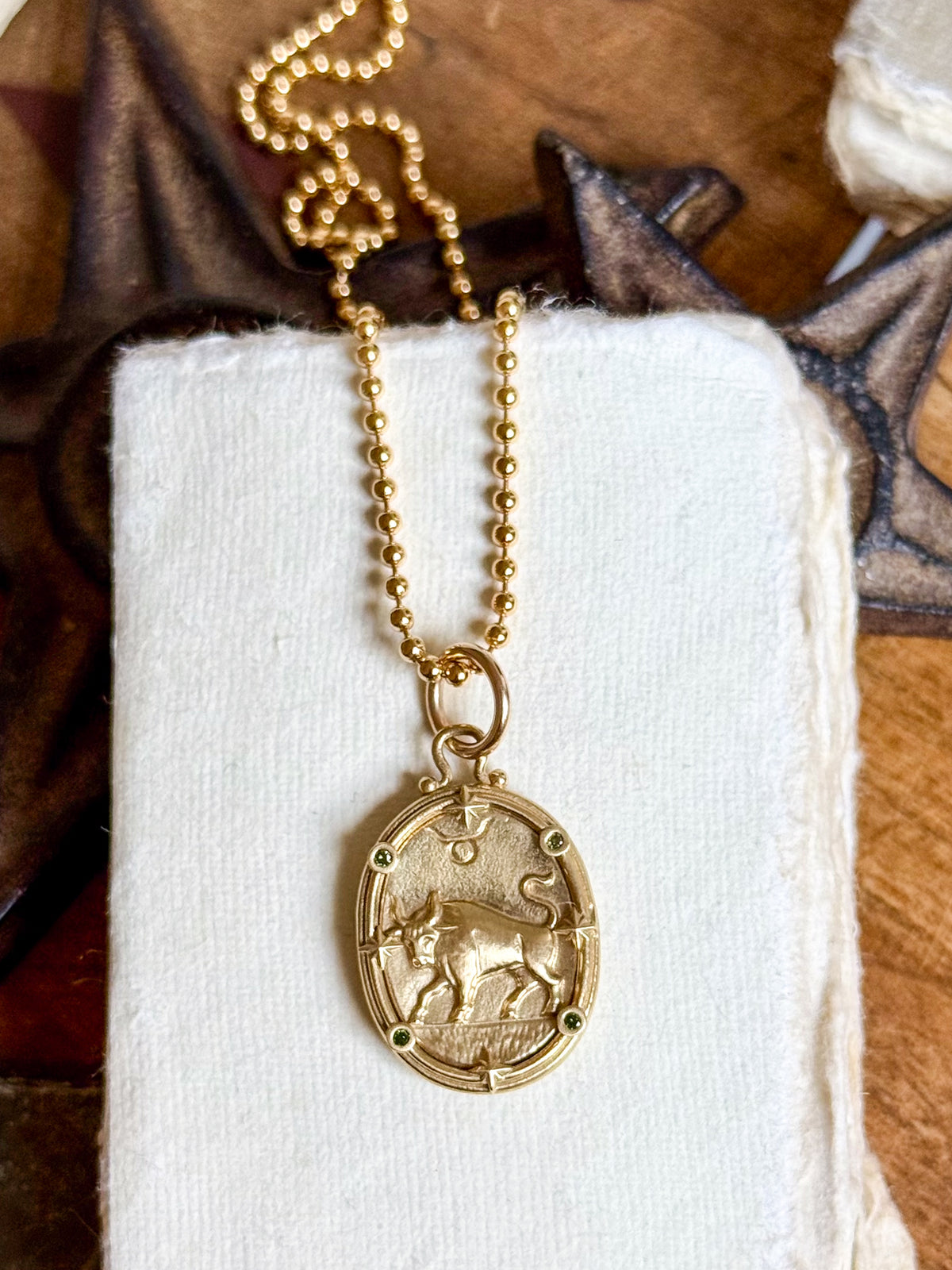 Taurus Zodiac Cameo Charm