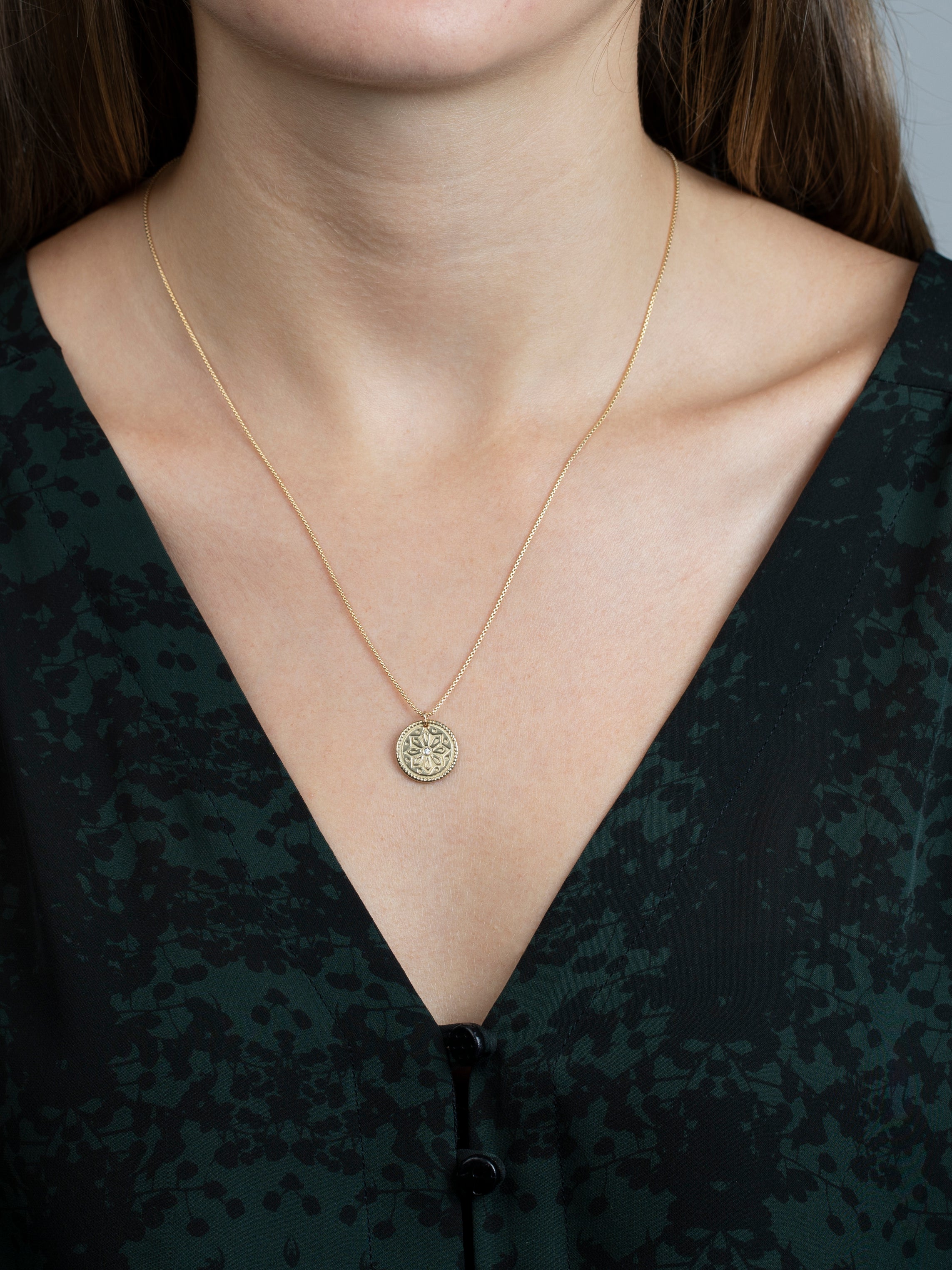 Sun Lotus Necklace - small