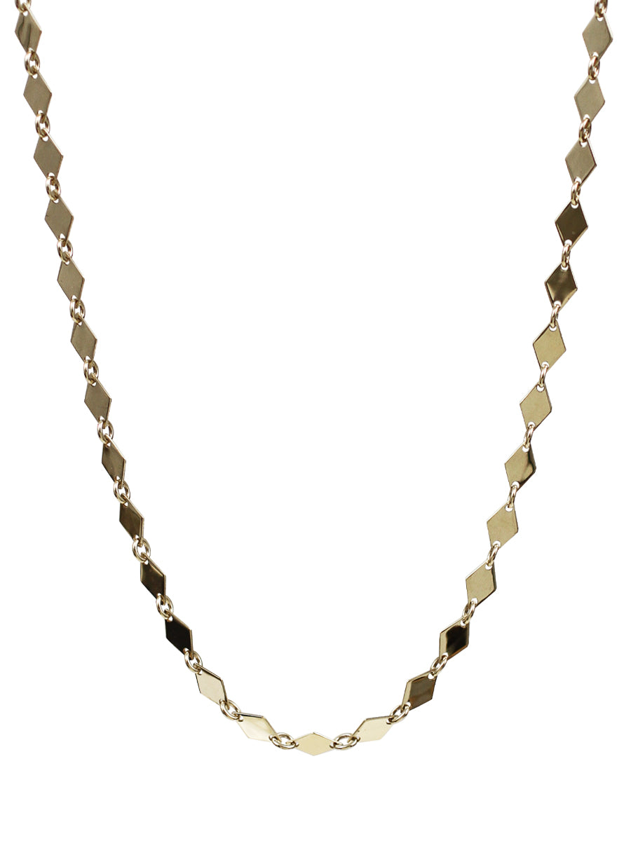 14K  Flat Square Link Chain