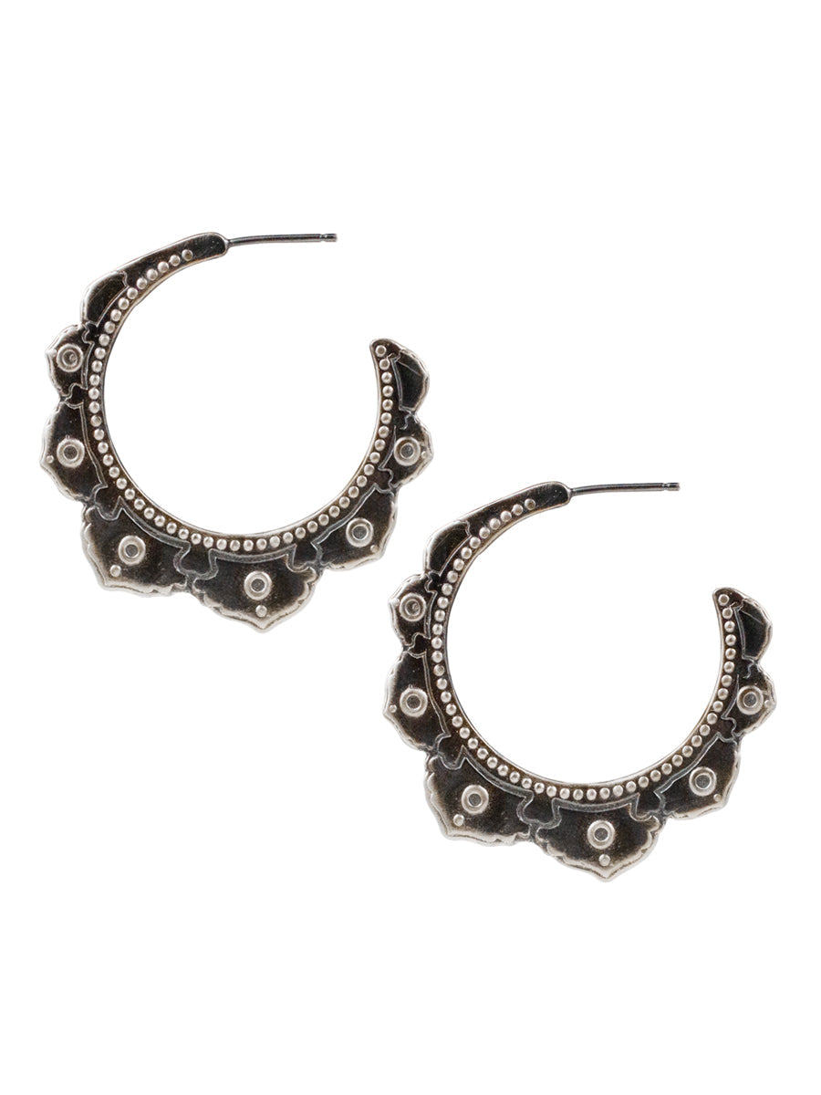 Tantra Hoops - Large - Antique Silver