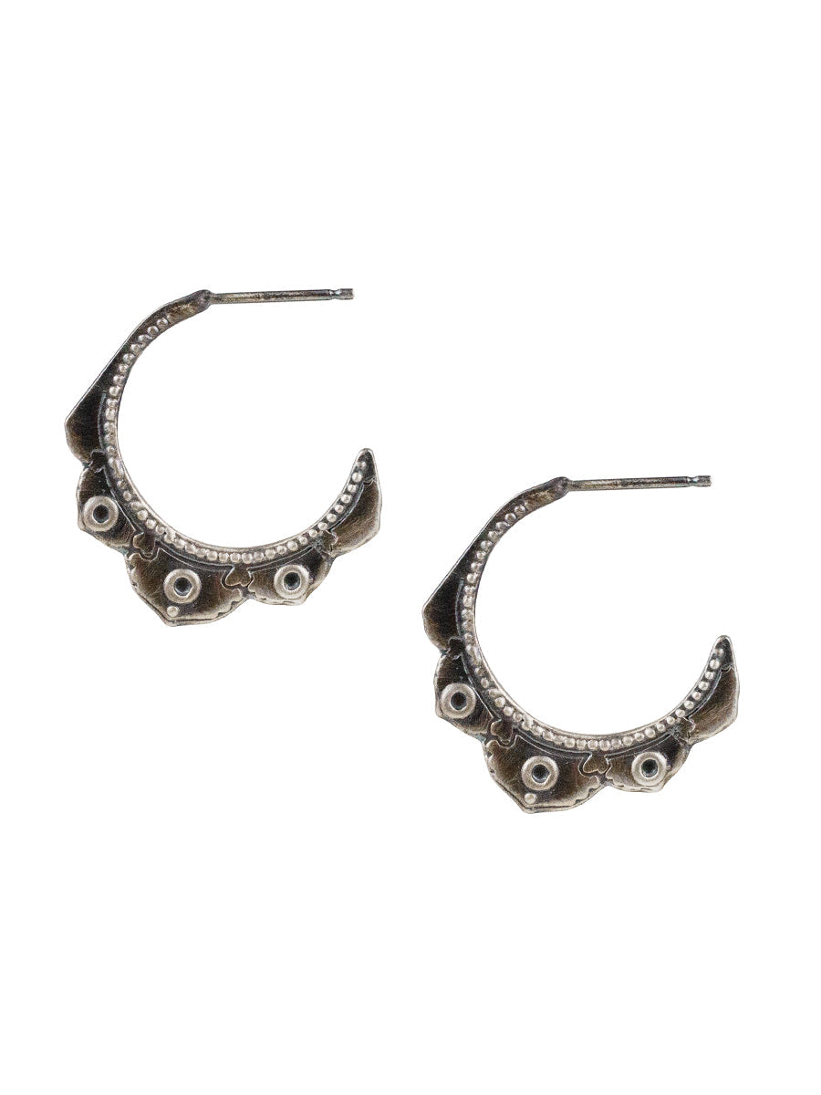 Tantra Hoops - Small - Antique Silver
