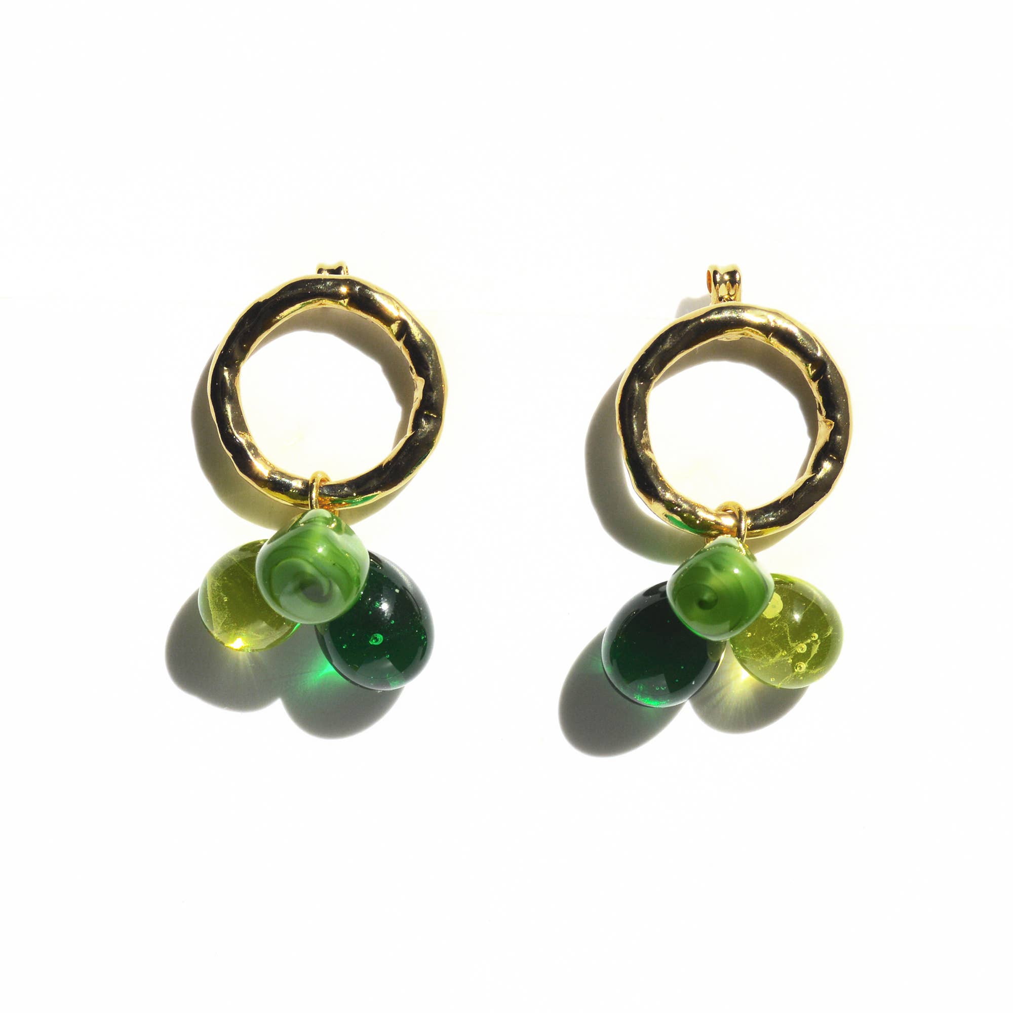 Chama Navarro - LALETI Murano glass large round ring 3B earrings