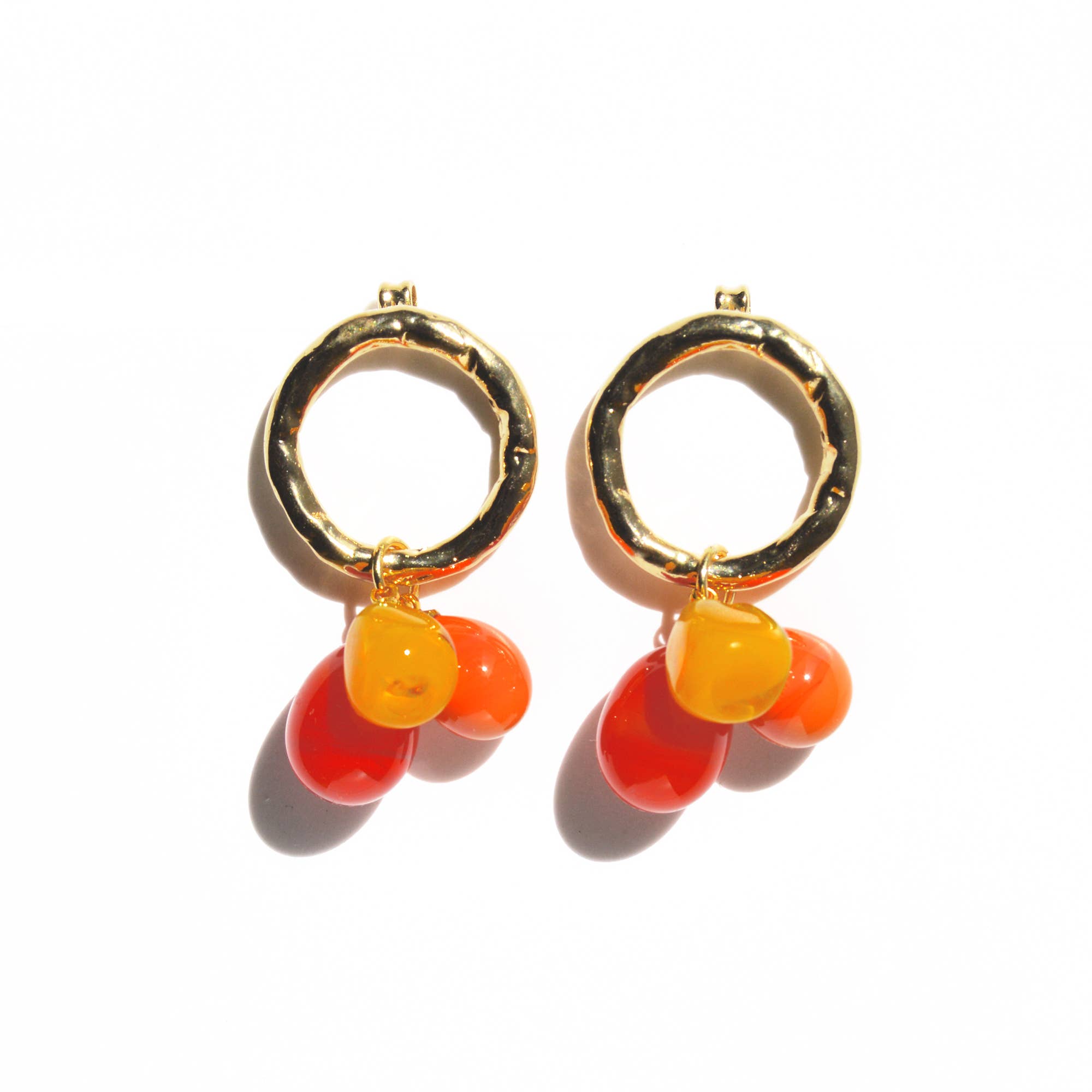 Chama Navarro - LALETI Murano glass large round ring 3B earrings