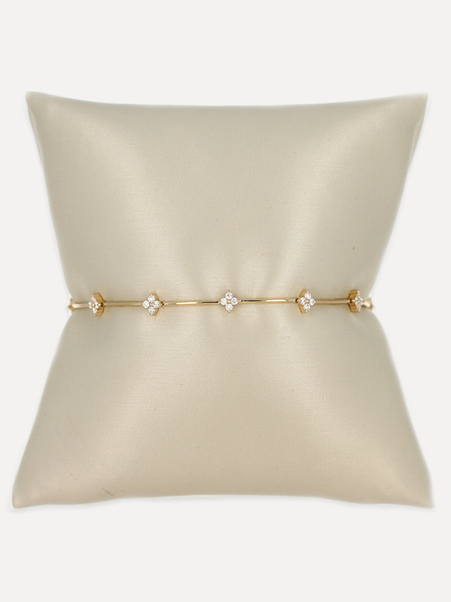 14K  Flora Diamond Station Bracelet