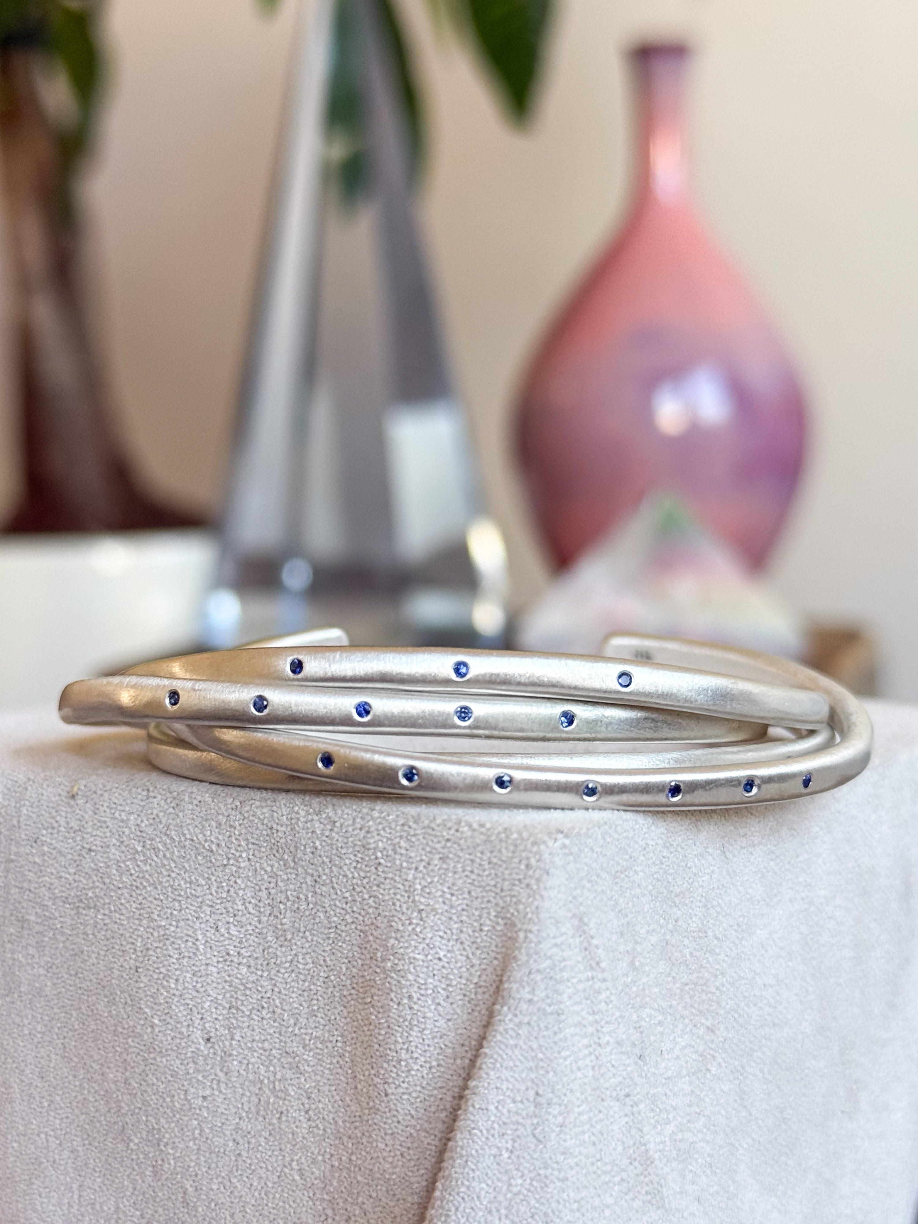 Organic Blue Sapphire Cuff