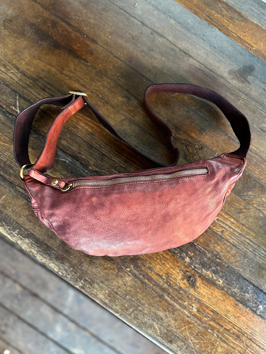 Leto Belt Bag in Burgundy Leather