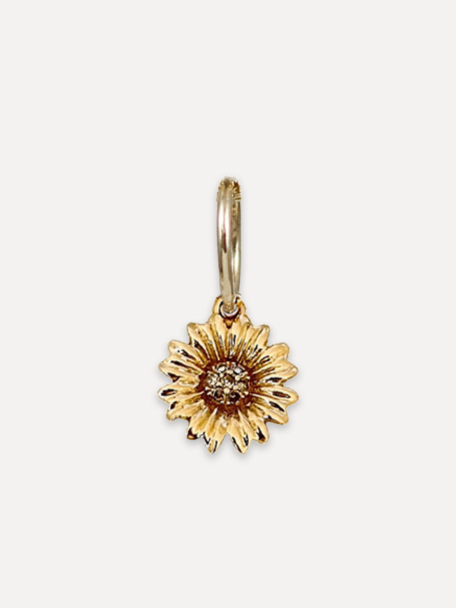 14K Diamond Mini Sunflower Charm