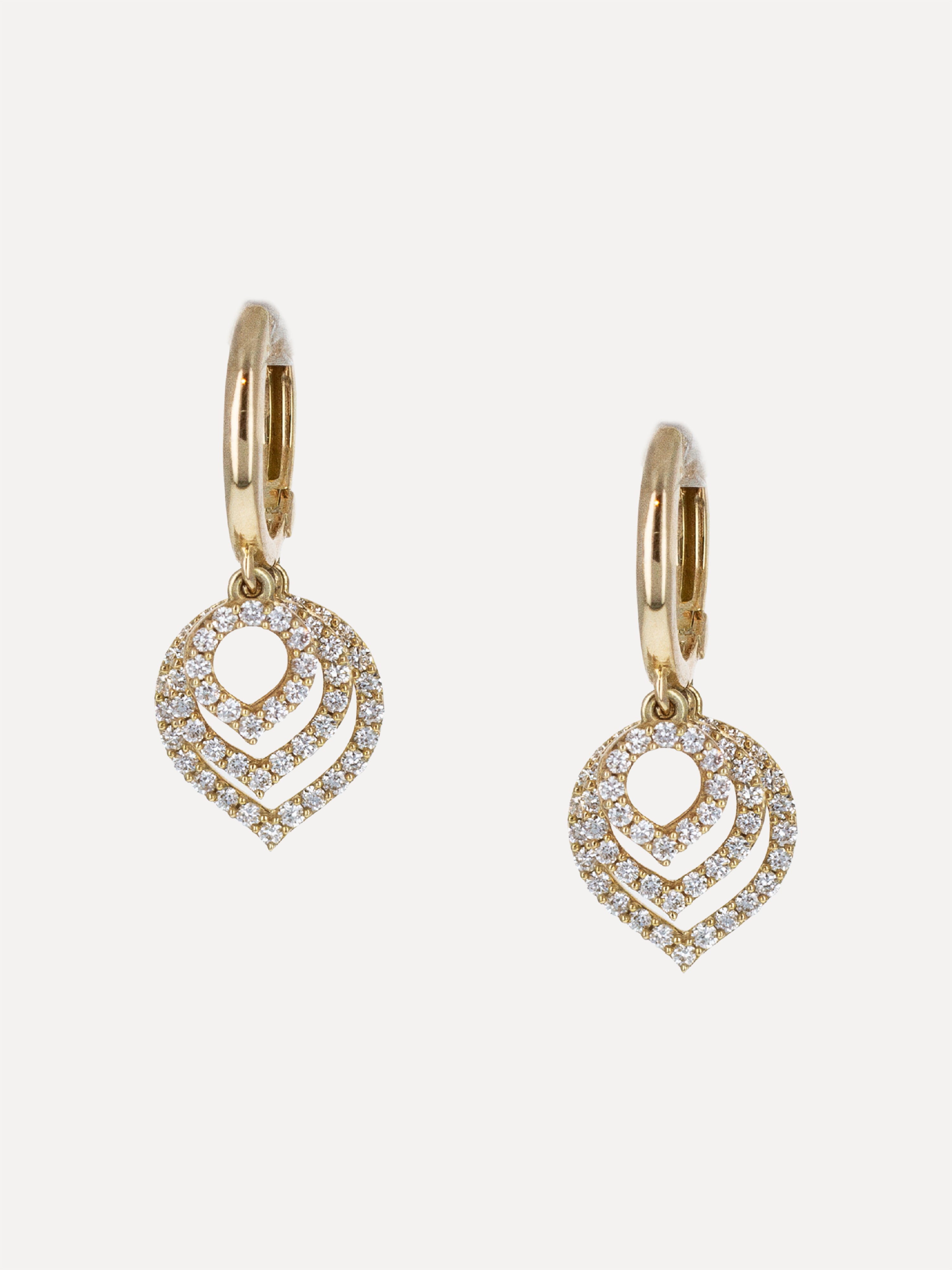 14K Diamond Héritage Shell Trio Earrings