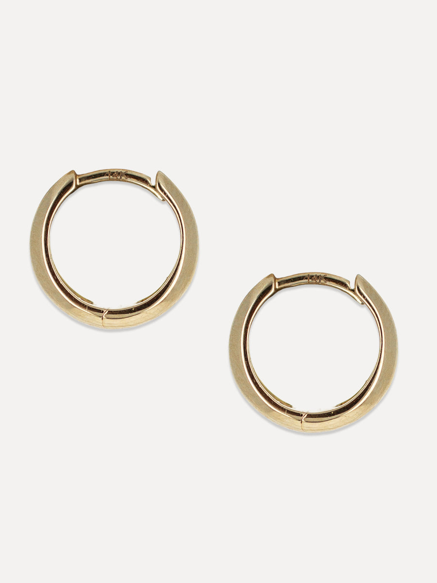 14K Mini Dome Pavé Diamond Huggies