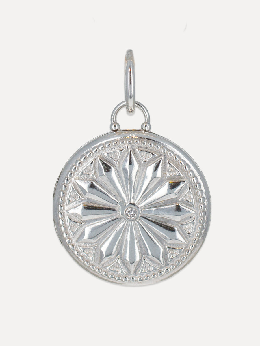 Sun Lotus Locket Charm