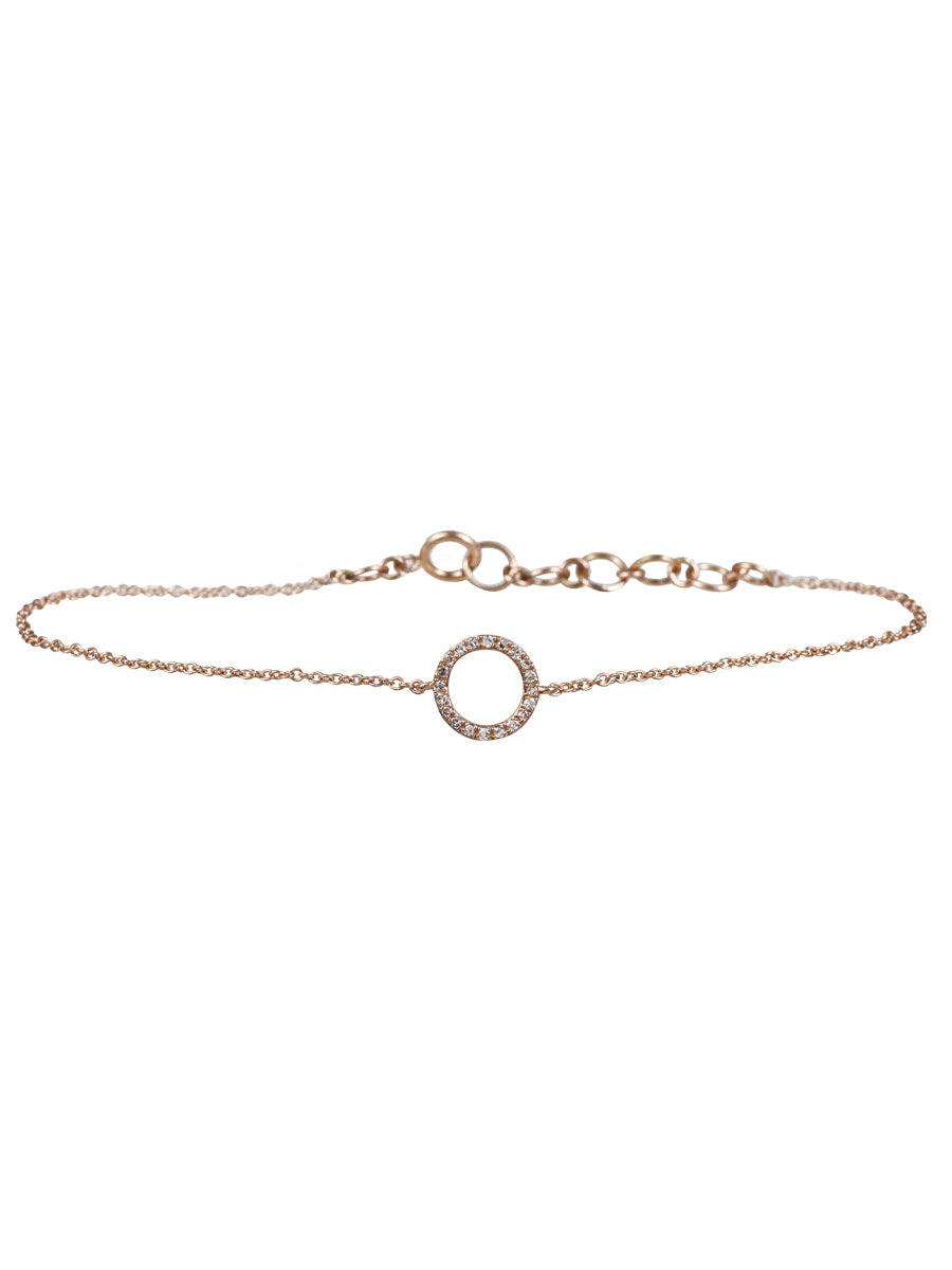 14K Diamond Circle Bracelet
