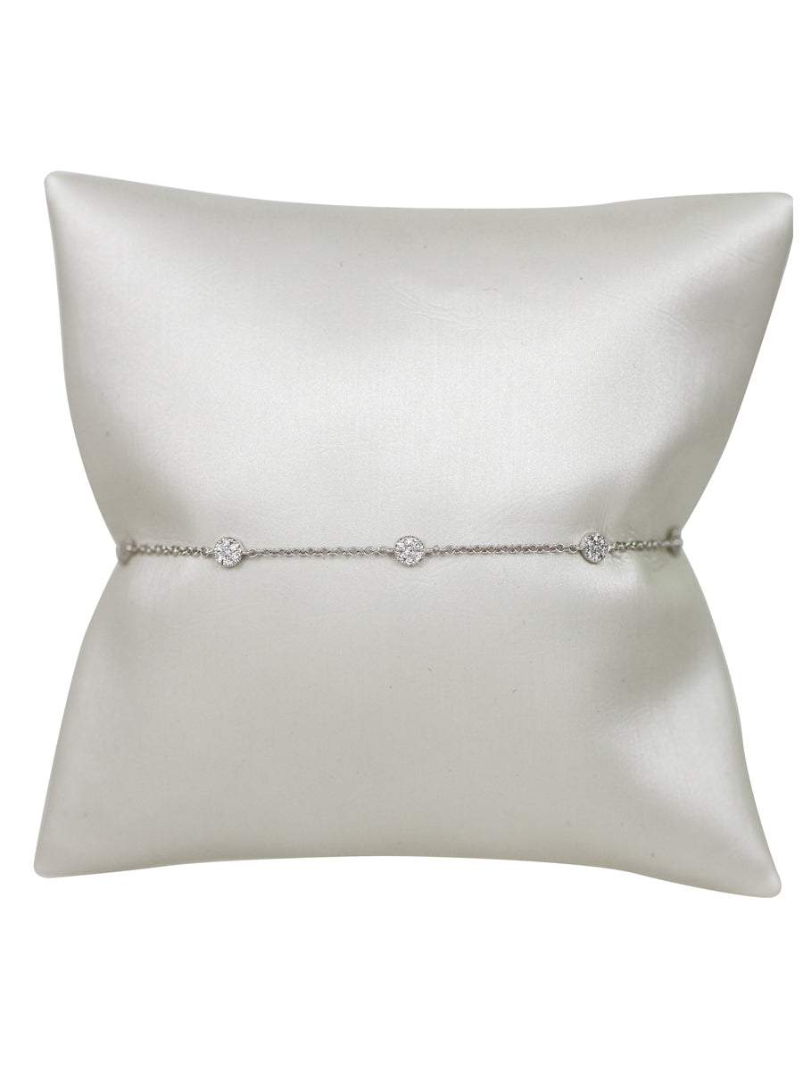 14K Diamond Disc Bracelet