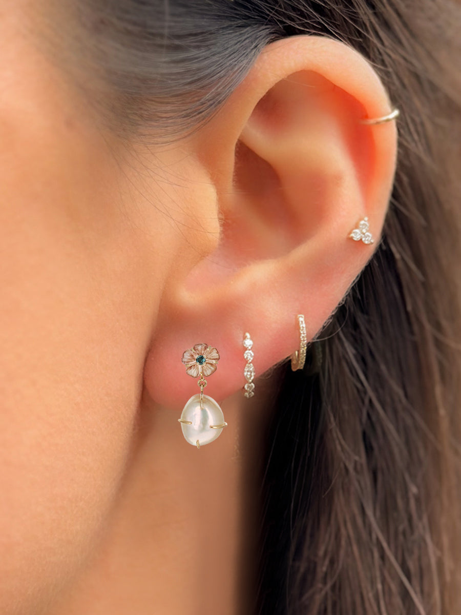 14K Pearl Bloom Earrings