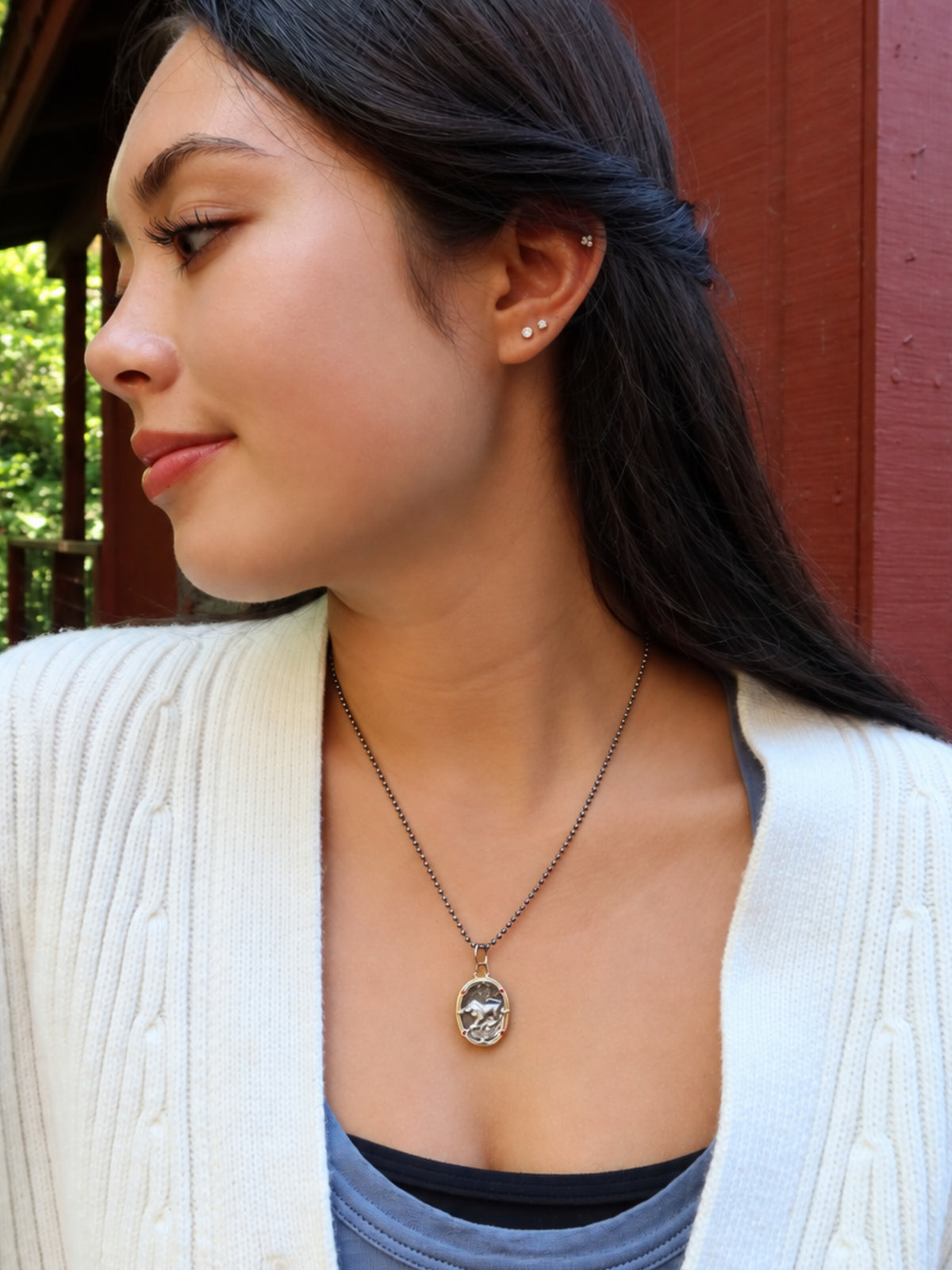 Leo Zodiac Cameo Charm