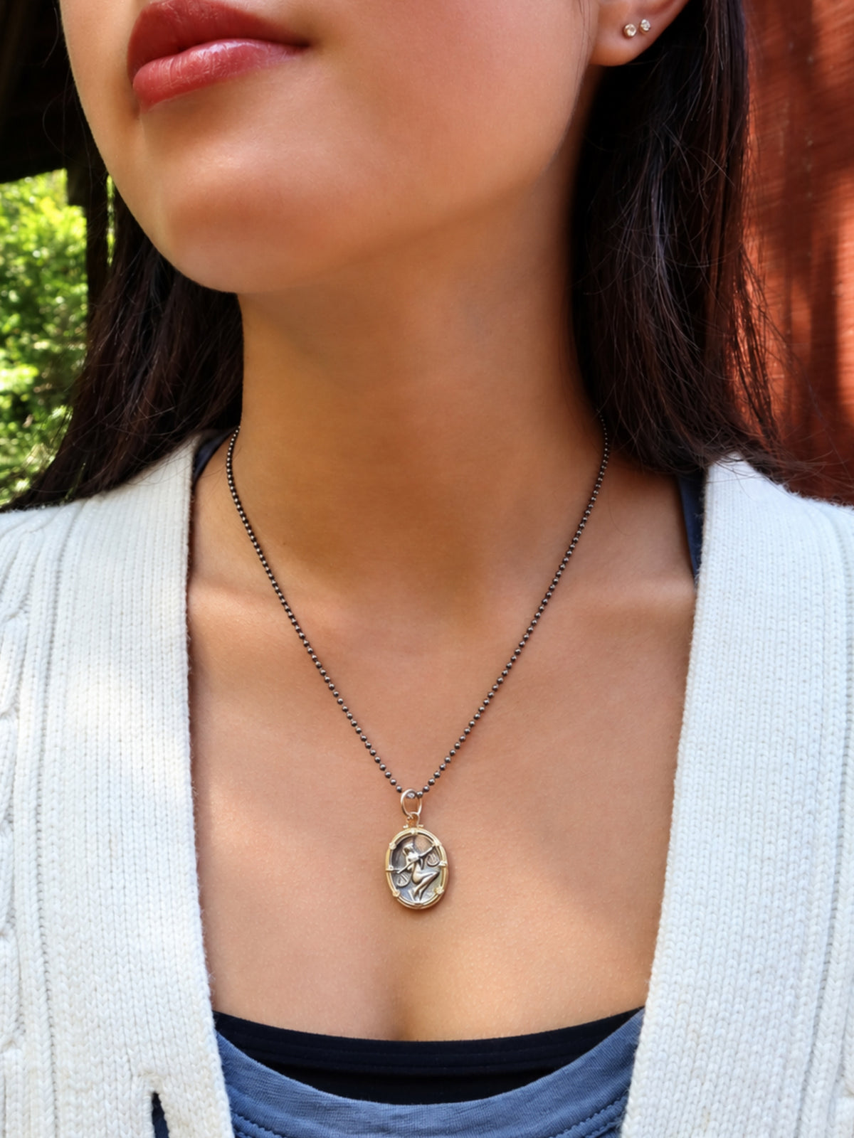 Libra Zodiac Cameo Charm