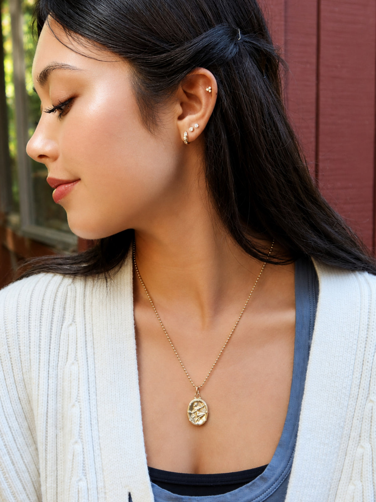 Libra Zodiac Cameo Charm