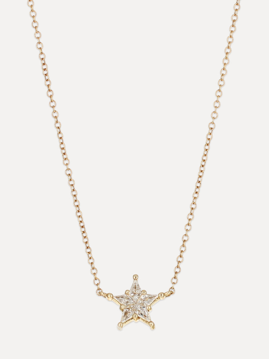 14K Diamond Brilliant Star Necklace