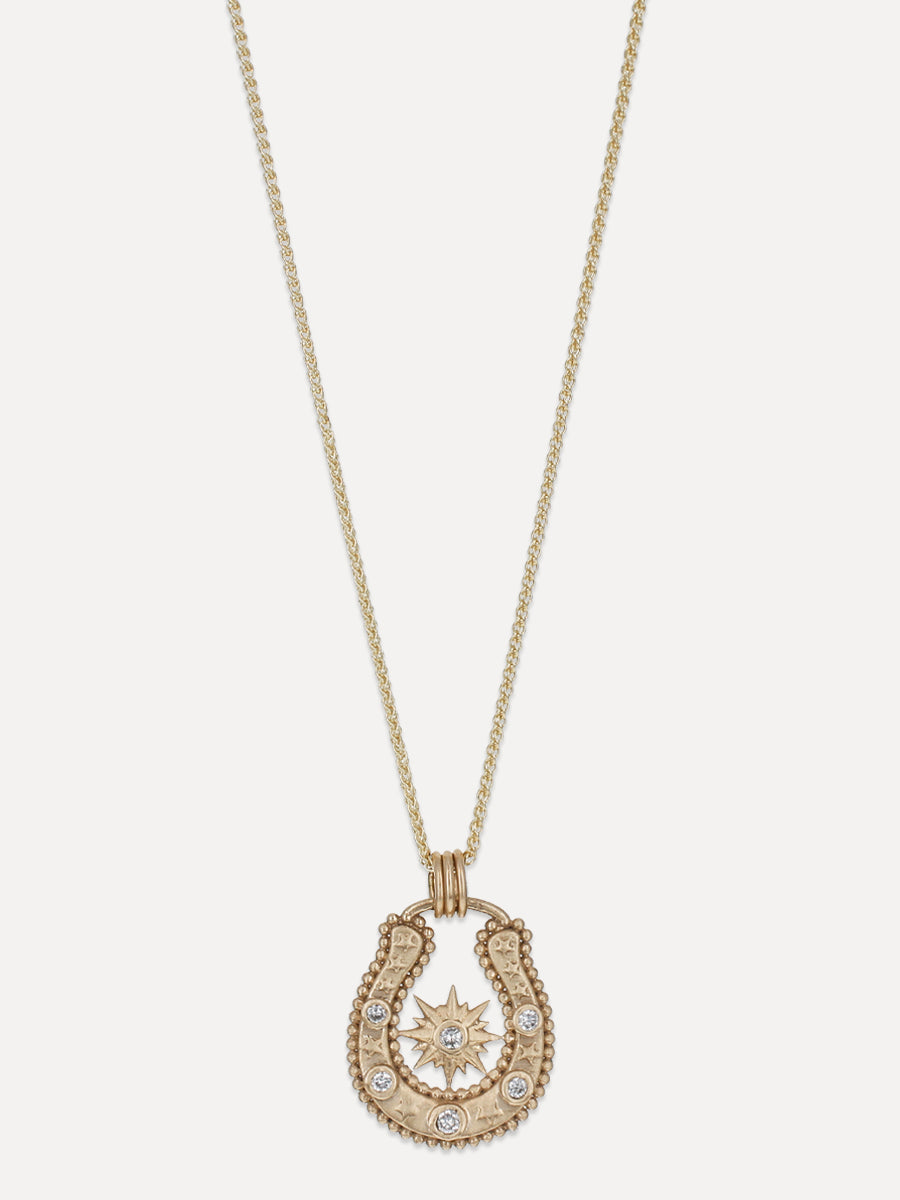 10K Celestial Horseshoe Necklace