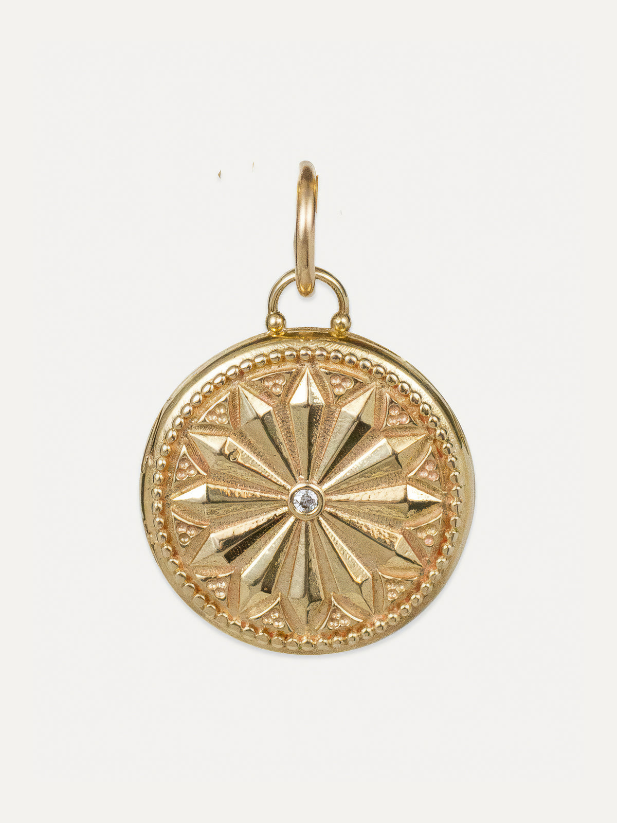 Sun Lotus Locket Charm