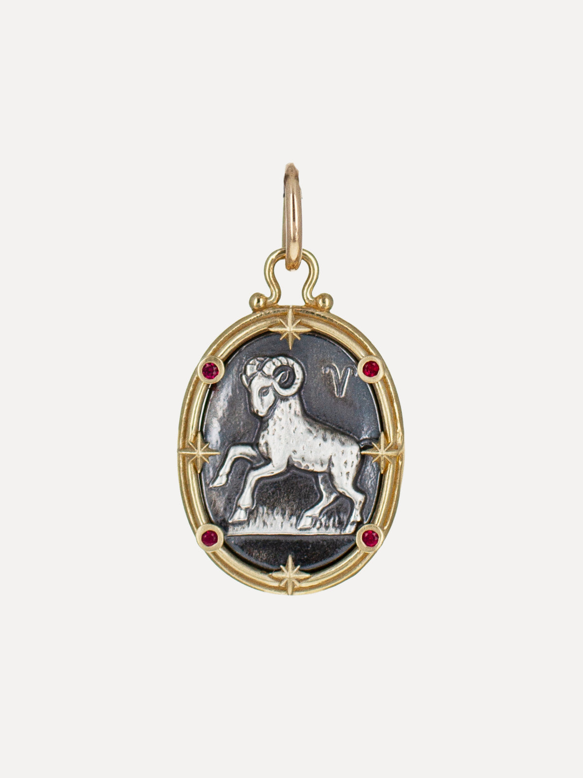 Aries Zodiac Cameo Charm