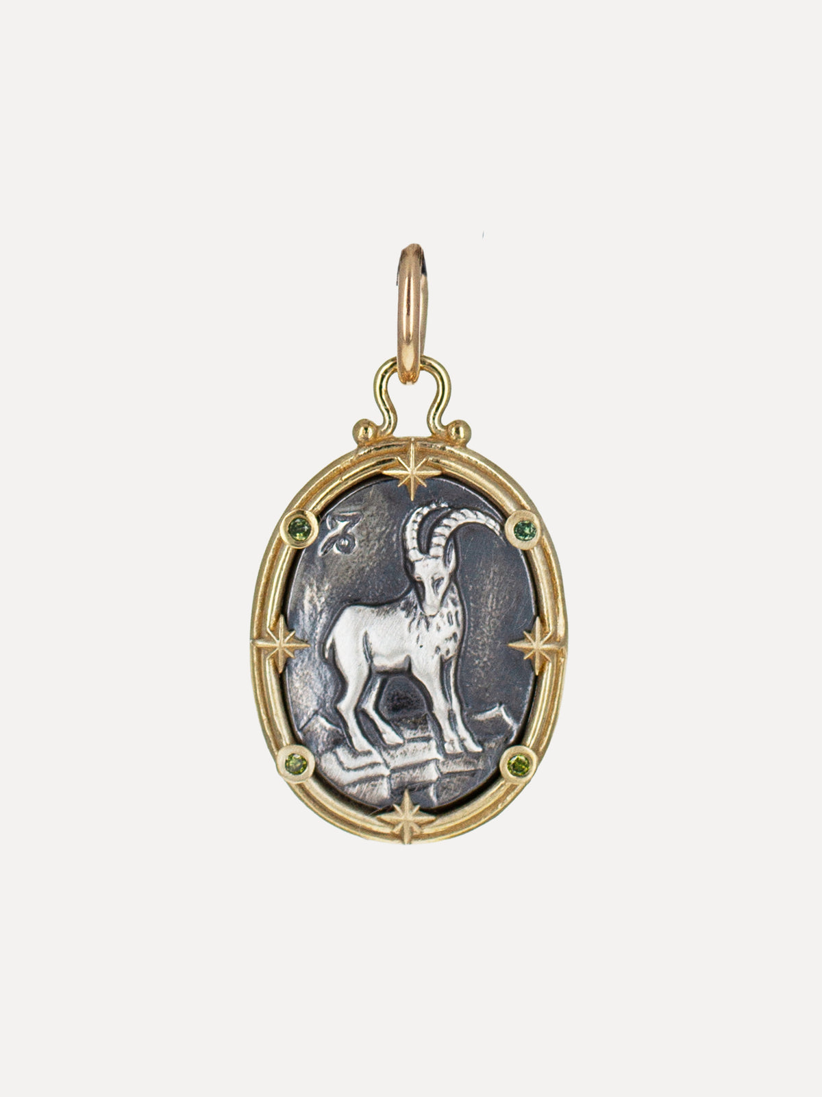 Capricorn Zodiac Cameo Charm