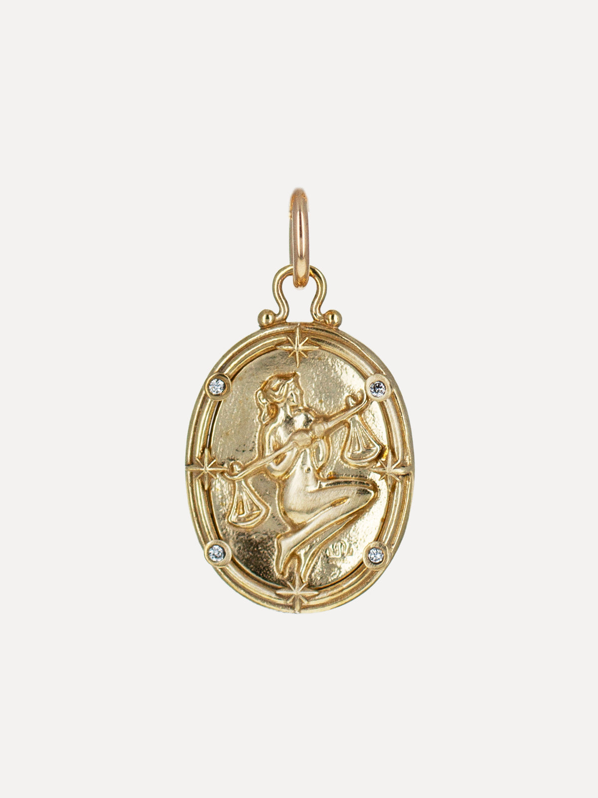 Libra Zodiac Cameo Charm