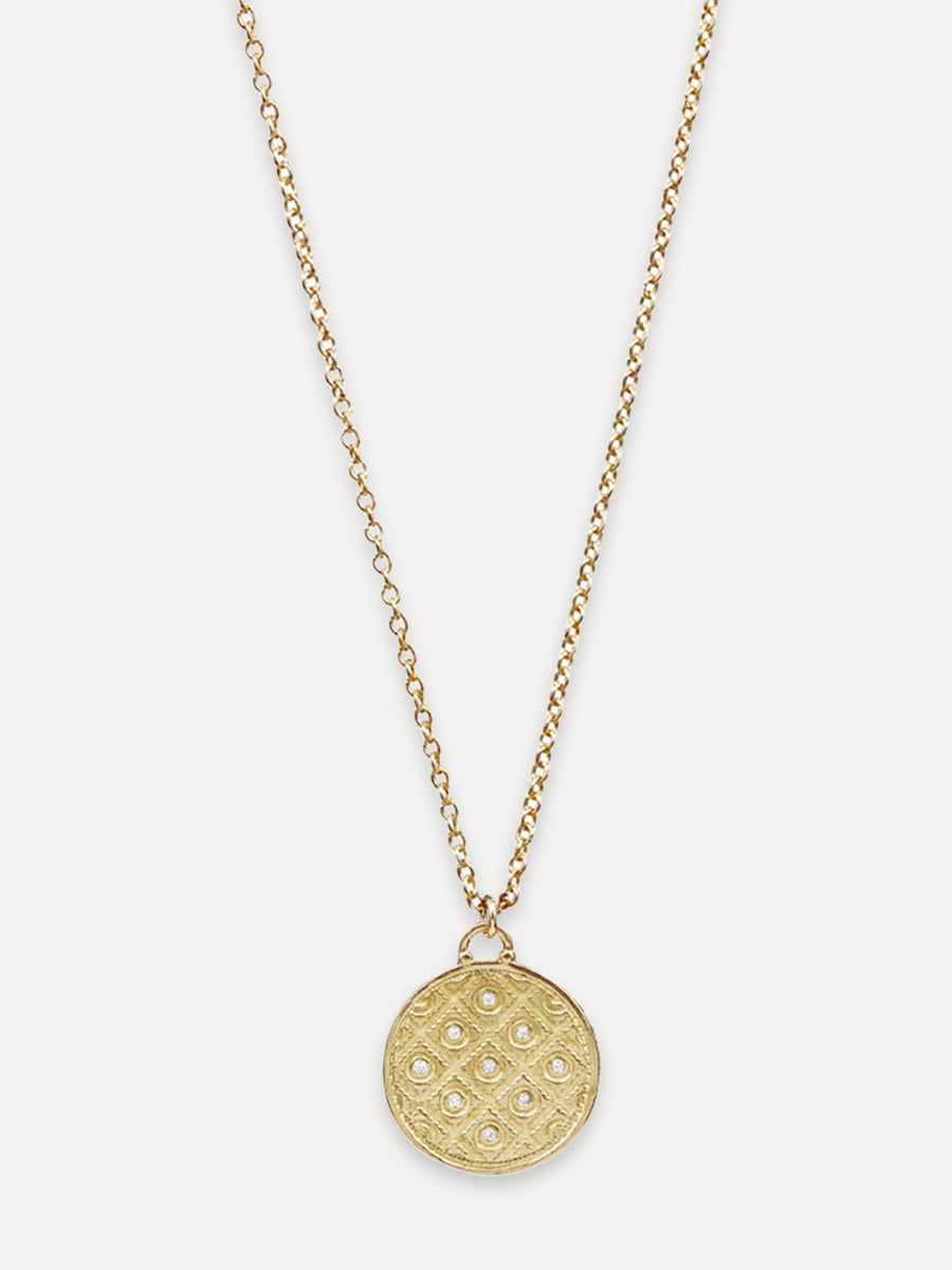 14K Madras Necklace - small "free your mind"