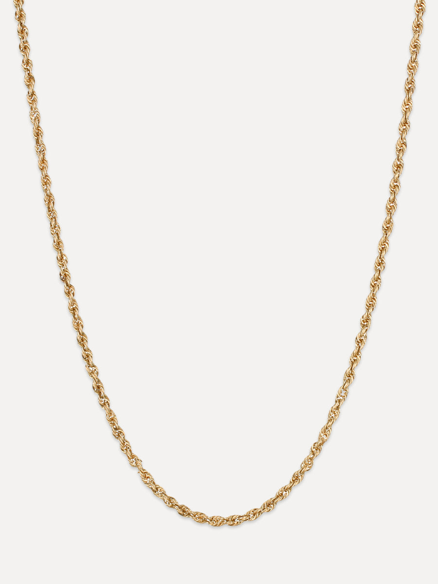 14k Gold Vintage Rope Chain