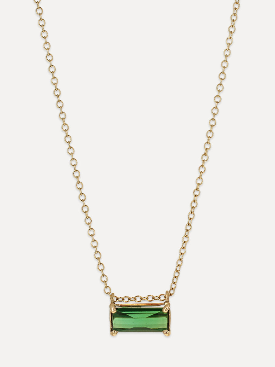 14K Horizon Green Tourmaline Necklace