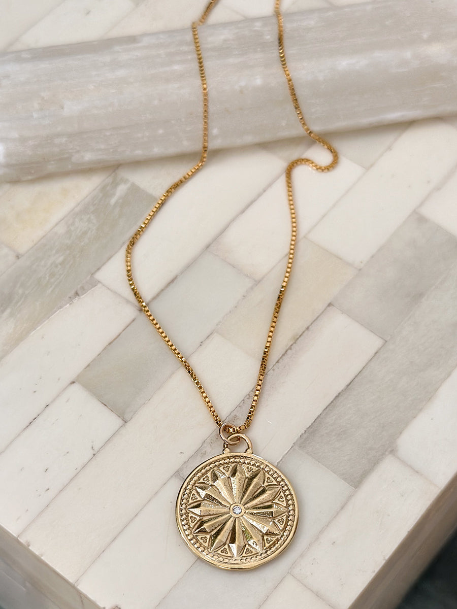 Sun Lotus Necklace - large
