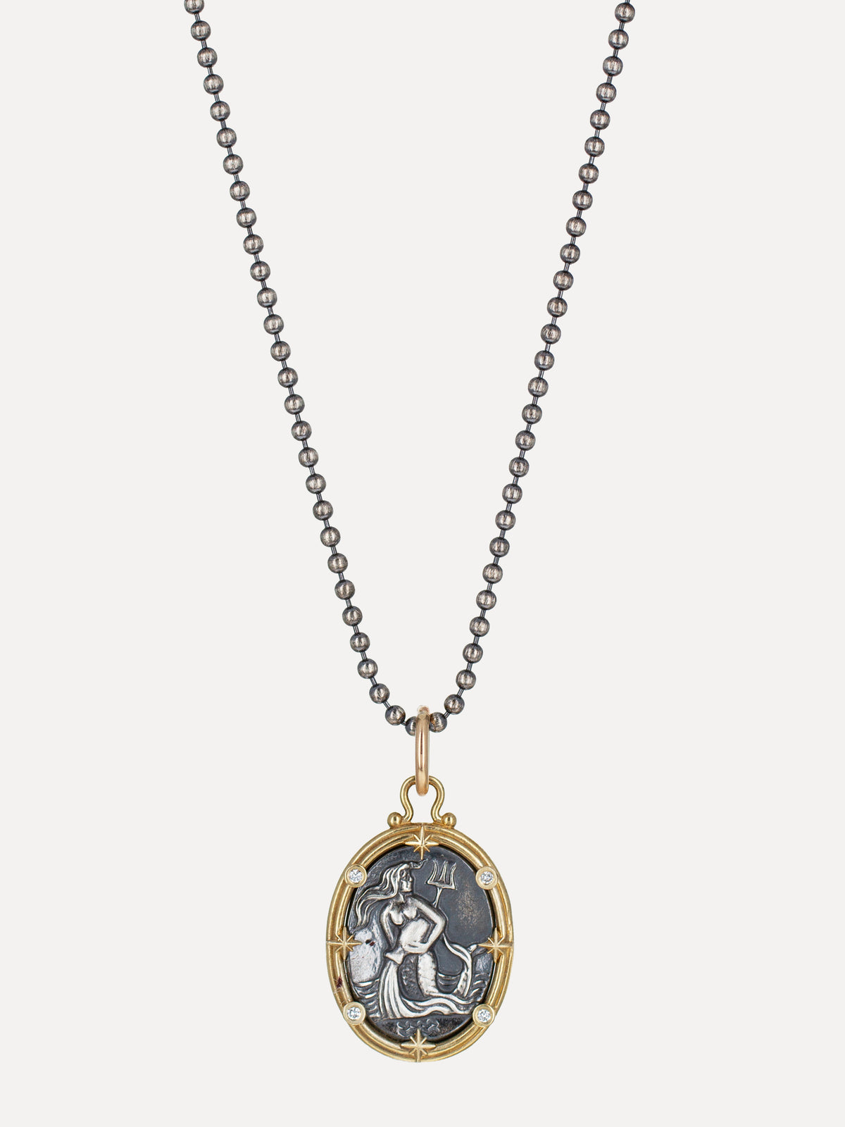 Aquarius Zodiac Cameo Charm